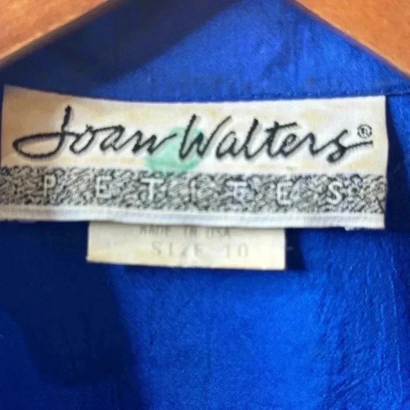 Joan Walters Petites Blue Jumpsuit Flight Suit Size 10
with Belt - Picture 3 of 7